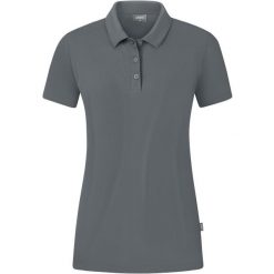 Damska koszulka polo Jako Organic Stretch. Szare koszulki sportowe damskie Jako, bez wzorów, bez kołnierzyka, bez ramiączek, do piłki nożnej. Za 243.00 zł.