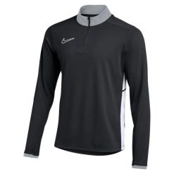 Bluza dresowa sportowa męska Dri-Fit Academy 25 Drill Top. Czarne bluzy sportowe męskie Nike, l, bez wzorów, z dresówki, bez kaptura, trekkingowe, dri-fit (nike). Za 179.99 zł.