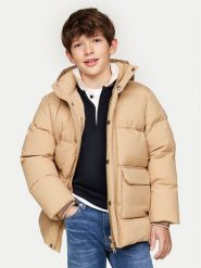 Tommy Hilfiger Kurtka puchowa KB0KB09401 Beżowy Regular Fit. Brązowe kurtki i płaszcze dla chłopców Tommy Hilfiger, bez wzorów, z puchu, bez kaptura. Za 659.99 zł.