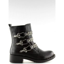 Botki militarne czarne JW1 Black. Czarne botki damskie ButyModne, ze skóry ekologicznej, militarne, z okrągłym noskiem, bez obcasa, bez zapięcia. W wyprzedaży za 79.00 zł.