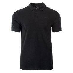 Koszulka polo męska Hi-Tec Romso - czarna, Rozmiar L. Czarne koszulki polo męskie Hi-tec, l, bez wzorów, z bawełny, klasyczne, bez ramiączek. Za 54.99 zł.