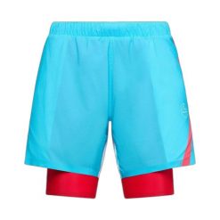 Shorty damski La Sportiva Flux 5. Niebieskie szorty sportowe damskie La Sportiva, l, bez wzorów, z elastanu, do biegania. Za 346.85 zł.