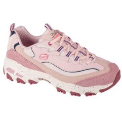 Buty sportowe Sneakersy damskie Skechers D'Lites - Bold Views. Czerwone obuwie sportowe damskie Skechers, bez wzorów, ze skóry, trekkingowe, Skechers Sport. Za 405.00 zł.