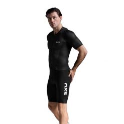 Kombinezon triathlonowy męski 2XU Aero Hex Sleeved. Czarne buty sportowe męskie 2XU, bez zapięcia, rowerowe. Za 899.99 zł.