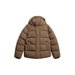 Kurtka z kapturem Superdry. Brązowe kurtki męskie Superdry., s, bez wzorów, z materiału, klasyczne, z kapturem. Za 776.00 zł.