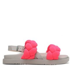 Sandały Surface Project. Czerwone klapki damskie Surface Project, bez wzorów, bez obcasa, na płaskiej podeszwie, bez zapięcia. Za 449.99 zł.