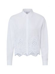 Emily van den Bergh bluzka koszulowa Kobiety Bawełna (100%) biały, 40. Białe bluzki damskie Emily van den Bergh, bez wzorów, z bawełny, bez kołnierzyka, bez ramiączek. Za 549.95 zł.