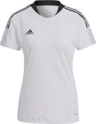 Koszulka damska adidas Tiro 21 Training Jersey biała GM7580 XS. Białe t-shirty damskie Adidas, xs, bez wzorów, z jersey, bez kołnierzyka. Za 164.91 zł.