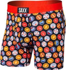 SAXX Bokserki męskie SAXX ULTRA Boxer Brief kapsle - czerwone S. Czerwone bokserki męskie Saxx, m, bez wzorów. Za 110.49 zł.