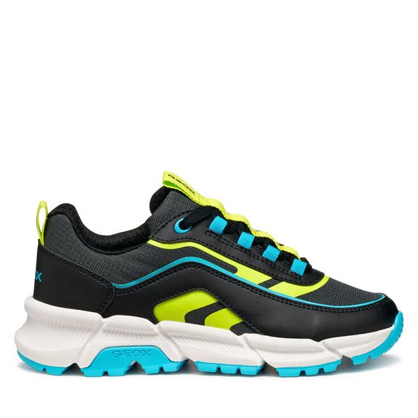 Sneakersy Geox. Czarne trampki i tenisówki chłopięce Geox, bez wzorów, bez zapięcia. Za 179.99 zł.
