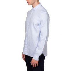 Koszulka Męska Timberland LS Linen. Niebieskie koszule męskie Timberland, m, bez wzorów, eleganckie, bez kołnierzyka, bez ramiączek. Za 449.00 zł.