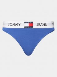Tommy Jeans Stringi UW0UW04956 Niebieski. Niebieskie stringi damskie Tommy Jeans, xs, bez wzorów, z bawełny. Za 59.99 zł.