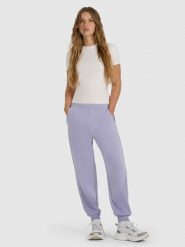 4F Spodnie dresowe joggery z modalem damskie - granatowe XXL. Niebieskie spodnie dresowe damskie 4f, l, bez wzorów, z dresówki. W wyprzedaży za 159.99 zł.