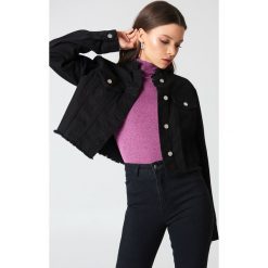 NA-KD Trend Krótka kurtka jeansowa - Black. Czarne kurtki damskie NA-KD Trend, z denimu. Za 202.95 zł.
