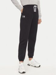 Under Armour Spodnie dresowe Ua Rival 1382735 Czarny Loose Fit. Czarne spodnie dresowe damskie Under Armour, m, bez wzorów, z bawełny. Za 119.99 zł.