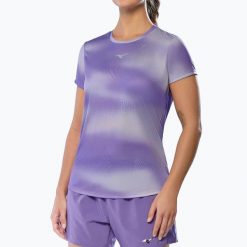 Koszulka do biegania damska Mizuno Core Graphic Tee. Fioletowe koszulki sportowe damskie Mizuno, l, bez wzorów, z materiału, bez kołnierzyka, bez ramiączek, do biegania. Za 109.99 zł.
