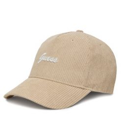 Czapka z daszkiem Guess. Brązowe czapki i kapelusze damskie Guess, z aplikacjami. Za 129.99 zł.