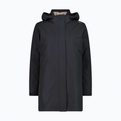 Płaszcz przeciwdeszczowy damski CMP 36Z2026D Zip Hood Parka. Szare parki damskie CMP, bez wzorów, z materiału, z kapturem. Za 689.99 zł.