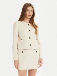 Marella Marynarka Afona 2513041054 Biały Regular Fit. Białe żakiety damskie Marella, bez wzorów, z bawełny. Za 799.99 zł.