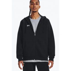 Bluza męska Under Armour Rival Fleece FZ Hoodie. Czarne bluzy męskie Under Armour, m, bez wzorów, z kapturem, na fitness i siłownię. Za 200.99 zł.