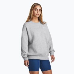 Bluza Under Armour Icon Fleece Crew. Szare bluzy damskie Under Armour, bez wzorów, bez kaptura. Za 179.99 zł.