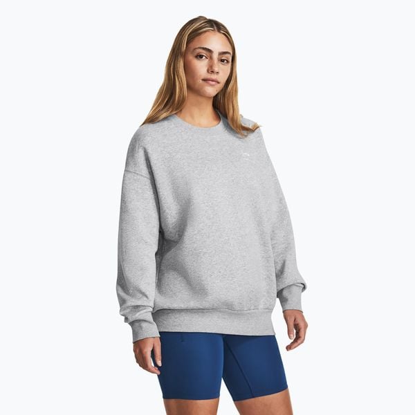 Bluza Under Armour Icon Fleece Crew. Szare bluzy damskie Under Armour, bez wzorów, bez kaptura. Za 179.99 zł.