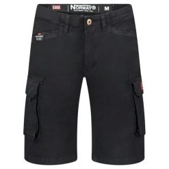 Bermudy Geographical Norway PALAR BLACK DB MEN 256 czarny męska. Czarne krótkie spodenki sportowe męskie Geographical Norway, m, bez wzorów, trekkingowe. Za 149.00 zł.