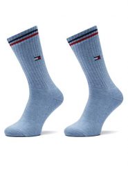 Tommy Hilfiger Skarpety długie 701228176 Niebieski. Niebieskie skarpety damskie Tommy Hilfiger, bez wzorów, z bawełny. Za 59.99 zł.