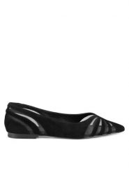 Eva Minge Baleriny LUCY-V1166-08-1 Czarny. Czarne baleriny damskie Eva Minge, bez wzorów, ze skóry, bez obcasa. Za 319.99 zł.