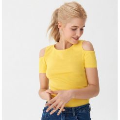Koszulka typu cold shoulder - Żółty. T-shirty damskie marki House. Za 29.99 zł.