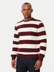 Tommy Hilfiger Bluza Essential MW0MW37237 Bordowy Regular Fit. Czerwone bluzy męskie Tommy Hilfiger, m, bez wzorów, z bawełny, bez kaptura. Za 409.99 zł.