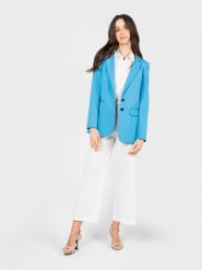 Patrizia Pepe Marynarka | 1S1184/A111 | Kobieta | Niebieski. Niebieskie żakiety damskie Patrizia Pepe, s, bez wzorów, z elastanu. W wyprzedaży za 649.00 zł.