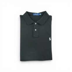 Second life - Polo Ralph Lauren koszulka męska krótki rękaw - Stan dobry. Czarne koszulki polo męskie Ralph Lauren, l, bez wzorów, z materiału, casualowe, bez ramiączek. Za 106.46 zł.