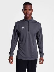 Bluza dresowa z pół zamkiem błyskawicznym Hummel Authentic. Szare bluzy męskie Hummel, l, bez wzorów, z dresówki, bez kaptura. Za 212.45 zł.