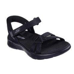 Sandały SKECHERS SLIP-INS GO WALK FLEX Czarny. Czerwone trampki i tenisówki damskie Skechers, bez wzorów, z materiału, klasyczne, bez zapięcia. Za 259.99 zł.