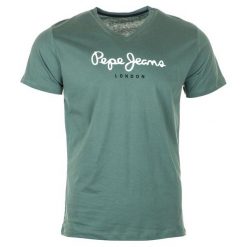 Pepe Jeans T-Shirt Męski Eggo Xxl Zielony. Zielone t-shirty męskie Pepe Jeans, z jeansu, dekolt w kształcie v. Za 125.00 zł.