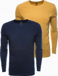 Ombre Zestaw longsleeve męski z długim rękawem - mix 2-pak V6 Z43 L. Bluzki z długim rękawem męskie Ombre, l, bez wzorów, bez kołnierzyka. Za 159.99 zł.