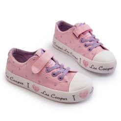 Trampki Dziewczęce Lee Cooper LCW-24-02-2160 Różowe. Czerwone trampki i tenisówki dziewczęce bez wzorów, z gumy, bez zapięcia. Za 182.49 zł.