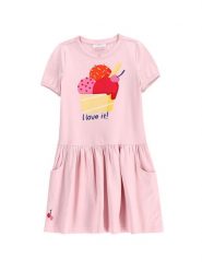Coccodrillo Sukienka codzienna WC5129201HGK Różowy Regular Fit. Czerwone sukienki dla dziewczynek COCCODRILLO, bez wzorów, z bawełny, bez ramiączek. Za 49.90 zł.