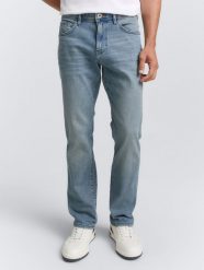 Męskie Spodnie Jeansowe Tom Tailor TTMARVIN STRAIGHT Stone Blue Denim 1048364 10141. Niebieskie spodnie materiałowe męskie Tom Tailor, l, bez wzorów, z denimu. Za 159.99 zł.