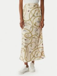 Tommy Jeans Spódnica maxi Chain Print DW0DW22298 Beżowy jasny Slim Fit. Brązowe spódnice damskie Tommy Jeans, s, bez wzorów, z jeansu, maxi. Za 409.99 zł.