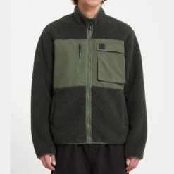 Bluza Volcom Storm Stone z zamkiem czarna. Czarne bluzy męskie Volcom, l, bez wzorów, bez kaptura. Za 528.75 zł.