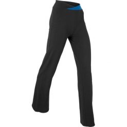 Spodnie sportowe, długie, Level 1 bonprix czarno-niebieski Chagall. Spodnie dresowe damskie bonprix, w paski, z bawełny. Za 59.99 zł.