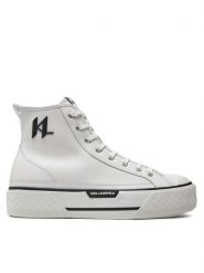 KARL LAGERFELD Trampki KL50450 Biały. Białe trampki męskie KARL LAGERFELD, bez wzorów, ze skóry, bez zapięcia. Za 579.99 zł.