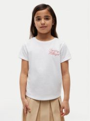 Tommy Hilfiger T-Shirt KG0KG09454 Biały Regular Fit. Białe t-shirty i topy dla dziewczynek Tommy Hilfiger, bez wzorów, z syntetyku, bez ramiączek. Za 109.99 zł.