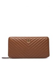 PINKO Portfel Ryder Zip Around AI 25-26 PCPL 100250 A0GK Brązowy. Brązowe portfele damskie Pinko, bez wzorów, ze skóry. Za 859.99 zł.