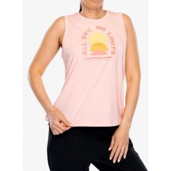 Top damski Columbia Ruby Springs Graphic Tank. Czerwone koszulki sportowe damskie Columbia, bez wzorów, bez kołnierzyka, bez ramiączek. Za 78.99 zł.