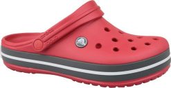Crocs Crocs Crockband Clog 11016-6EN czerwone 36/37. Czerwone klapki damskie Crocs, bez wzorów, sportowe, bez obcasa. Za 190.35 zł.