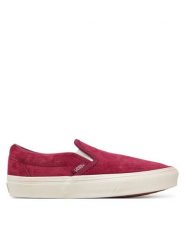 Vans Tenisówki Classic Slip-On VN000D6YZCF1 Bordowy. Czerwone trampki i tenisówki damskie Vans, bez wzorów, z materiału, bez zapięcia. Za 259.99 zł.