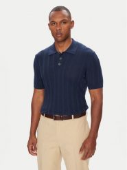 Baldessarini Polo B4 50024.5232 Granatowy Slim Fit. Niebieskie koszulki polo męskie Baldessarini, m, bez wzorów, z bawełny, bez ramiączek. Za 439.99 zł.